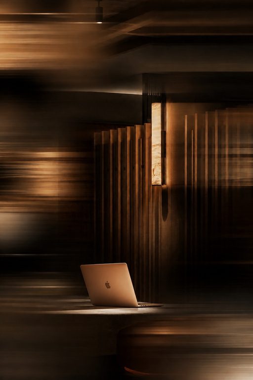 Moody interior shot representing considered, detailed design work
